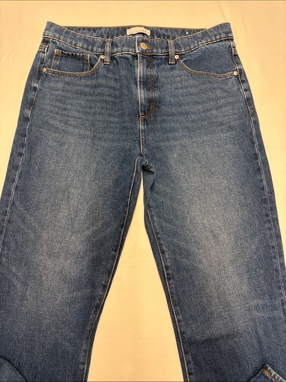 LOFT Slouchy Boyfriend Jeans in Mid Blue Size 10